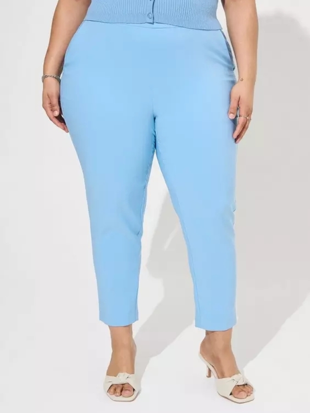 Torrid Light Blue Ankle Crop Pants